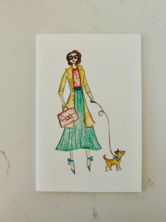 Who's Walking Who? Greeting Card